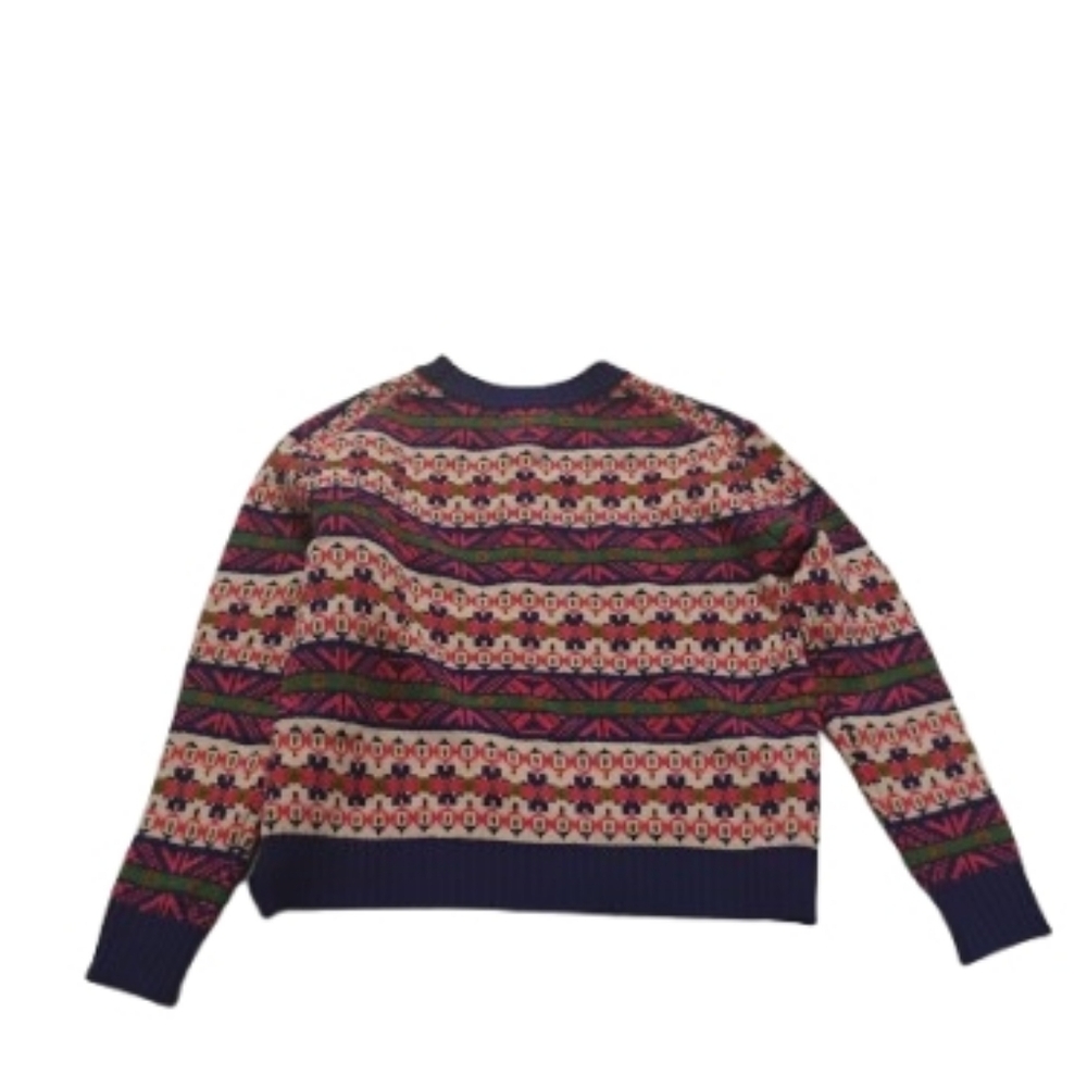 J.Crew Womens Lambswool Fair Isle Colorful Crewneck Sweater Sz S
